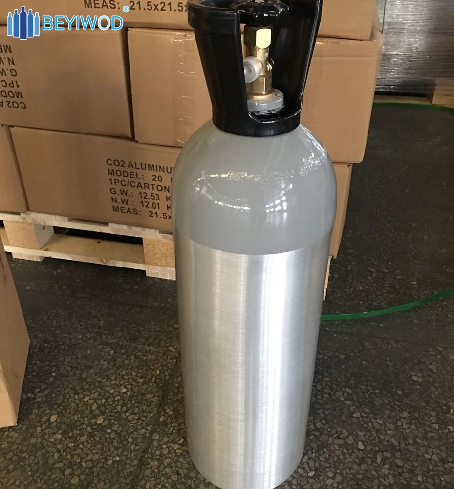 1L 2L 3L 5L 10L Refillable High-Pressure Food Grade Aluminum CO2 Tank Cylinder for Beverages & Aquariums