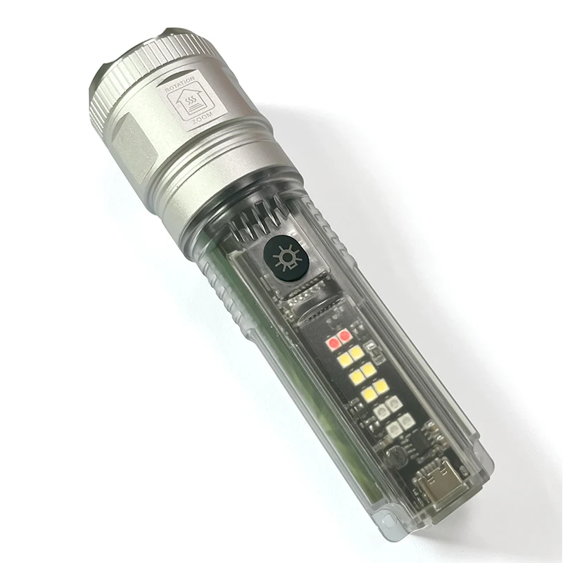 Foxhawk High Quality Multifunctional Power Bank Emergency Signal LED Solar Torch Light