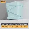 Style B, light blue, square-mouth design, 12cm, includes one base.