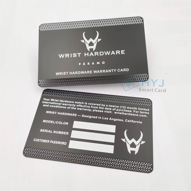 Source Custom luxury authenticity card metal warranty card for Watch /  Jewellery on m.