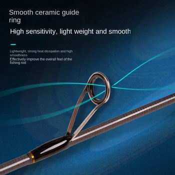 Demon Hunter Rainbow Magic Carbon Fishing Rod with Quick Adjustment Large Guide Ring Solid Straight Handle Stream Use – Rod – view 4