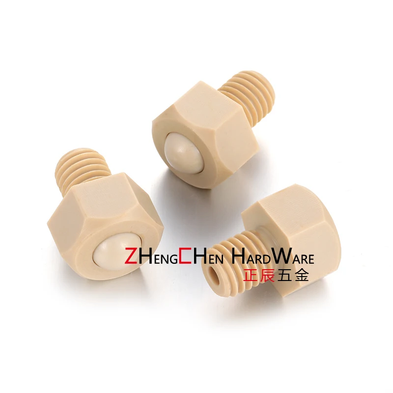 OEM Customized BCHLJJ BCHLJP M5-10mm Pom/peek body ball roller Hex head Stud type ball roller for transfer