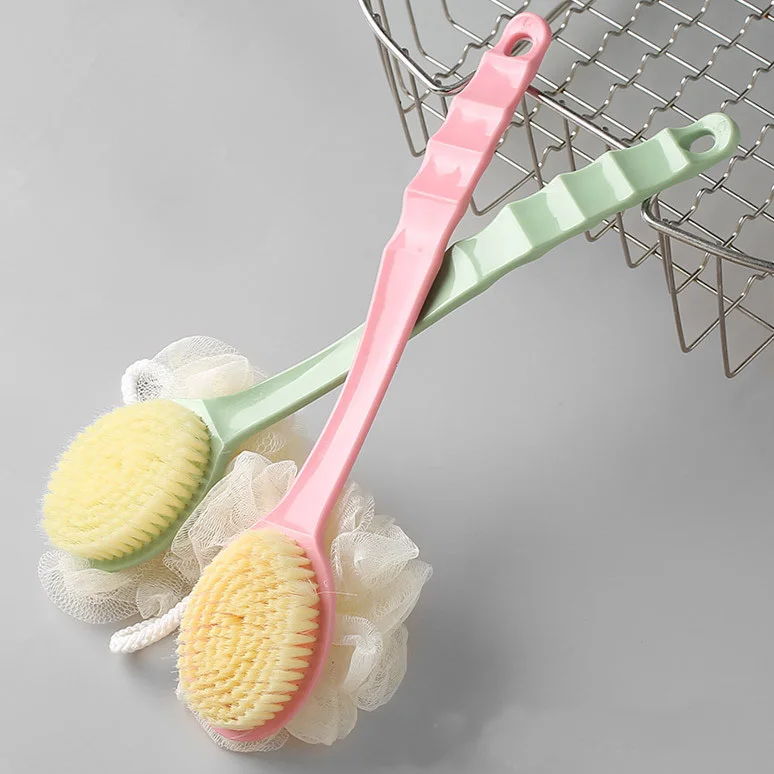 Smell Removing Dehumidification Long Handle for Body Double Two Sides Back Detachable Natural Bristle Shower Bath Brushes