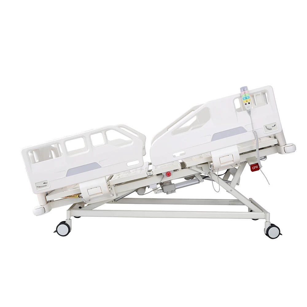 Heavy Duty Stainless Steel Rail Electric Modern Hospital Rehabilitation Bed-Five Function Motorized Nursing Unit Infusion 6