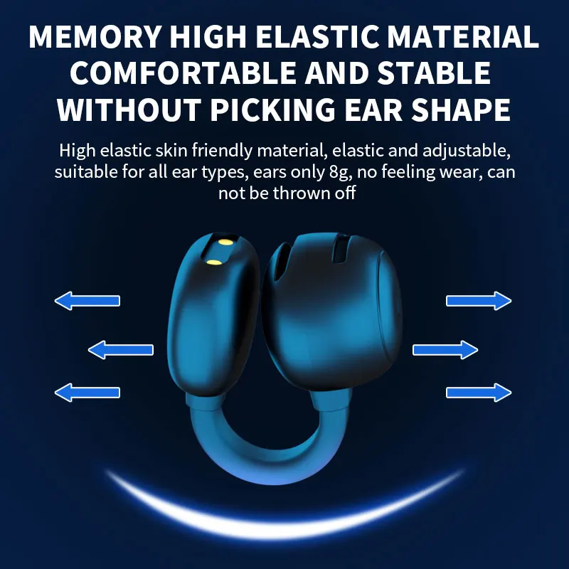 YYK-Q86 Ear Clip Sports Wireless Earbuds - Waterproof & HD Sound