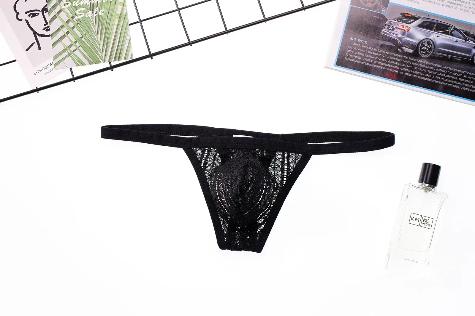 Top Quality Europe And America Men's Sexy Lace Gay Sex Thong Breathable