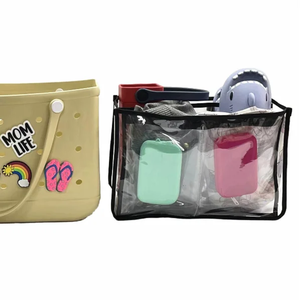 Sac de plage à motif feuillage avec pochette zippée amovible multicouleur