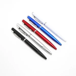 Factory Price Custom Logo Metal Plastic School Clip 1.0MM Point Promotional Gift Business Ball Refill Ballpoint Pen