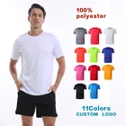 Blank Wholesale Custom LOGO Printing 11 Color 100% Polyester Sublimation Round Neck Plain T Shirts For Men