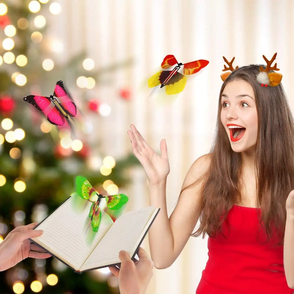 Высококачественная искусственная Волшебная Летающая бабочка мистический Сюрприз подарок Игрушка работает по резинке фокусы