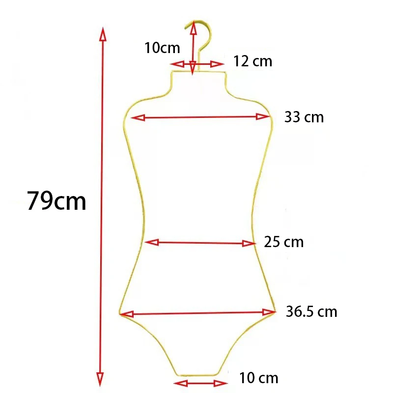2025 Durable Silver Metal Hanger Body Shape Metal Bikini Swimwear Hanger for Adults Kids Wardrobe Swim Suit