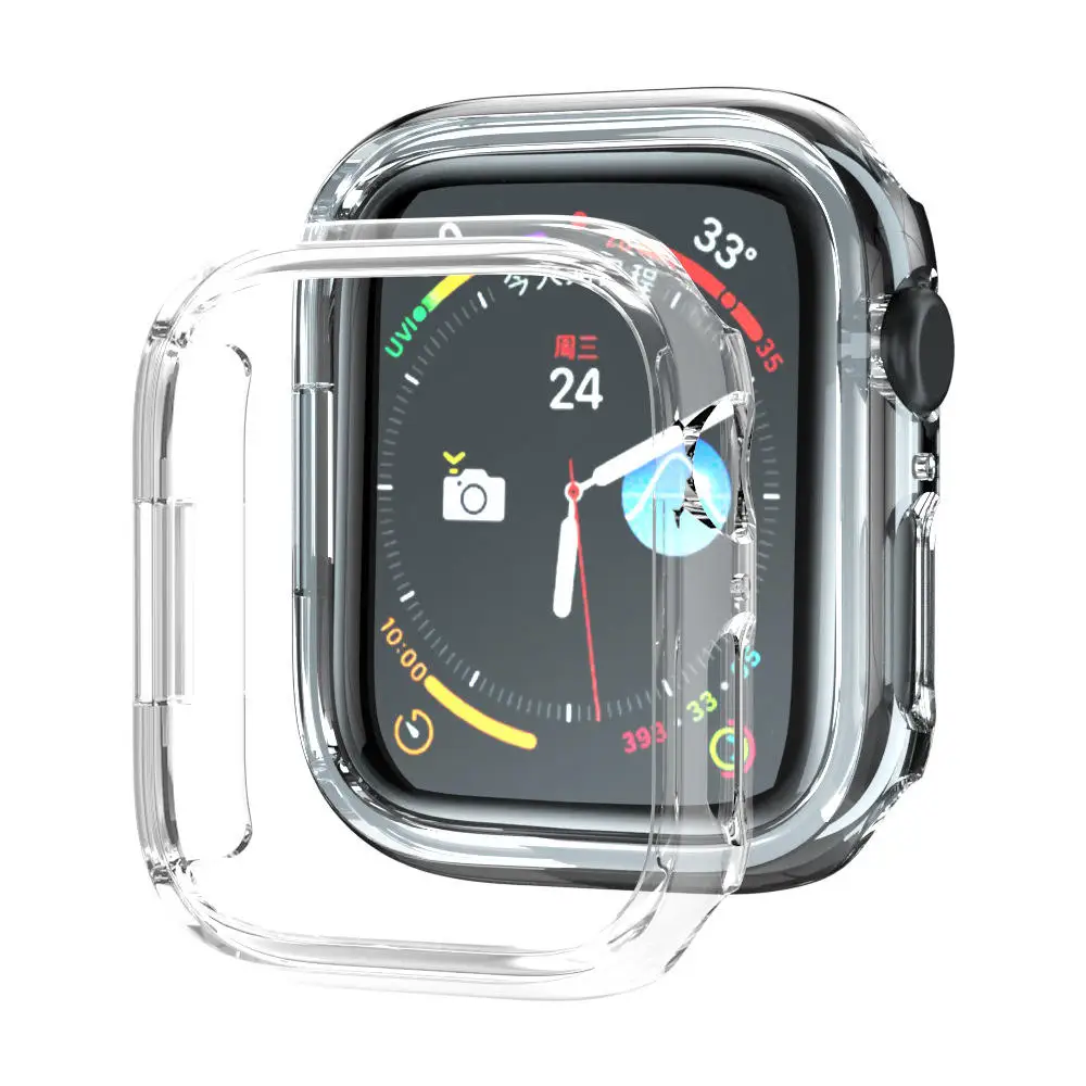 TPU Clear Smart Watch Protective Case for Apple IWatch Series10 Unobstructed Charging Soft TPU Edge Overall Protective Case