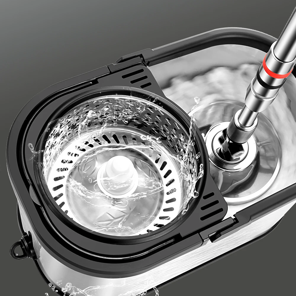 Spin 360 Magic Mop with Stainless Steel Bucket and Wheel