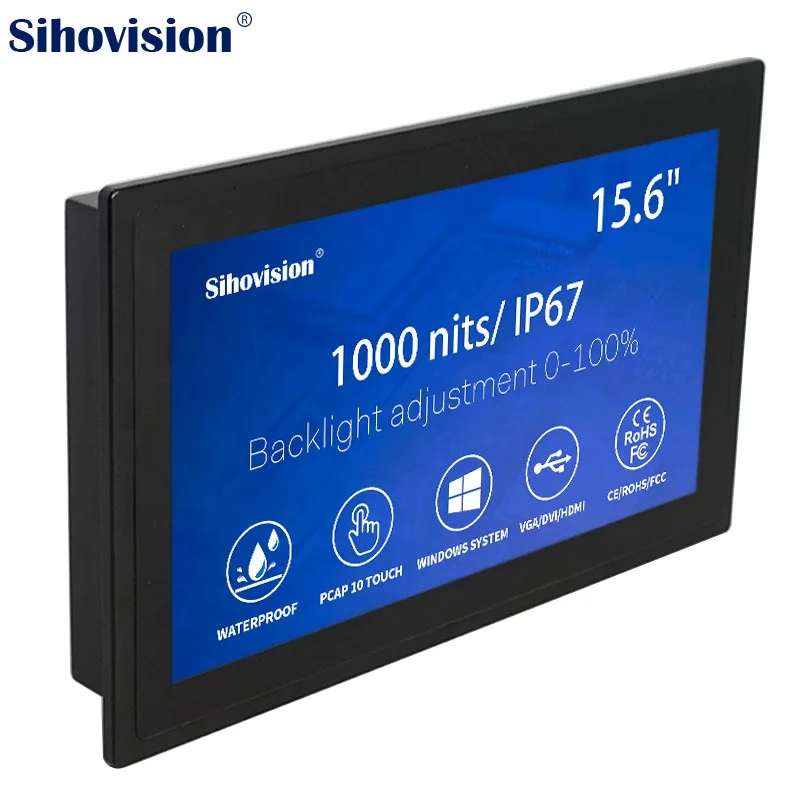 15 Inch 1500 Nits Sun Readable Full Ip67 Waterproof Bnc Display