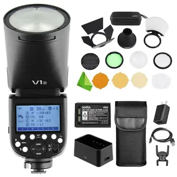 New Godox V1+ AK-R1 Kit Flash Light Studio Flash Speedlite for All Brand Camera