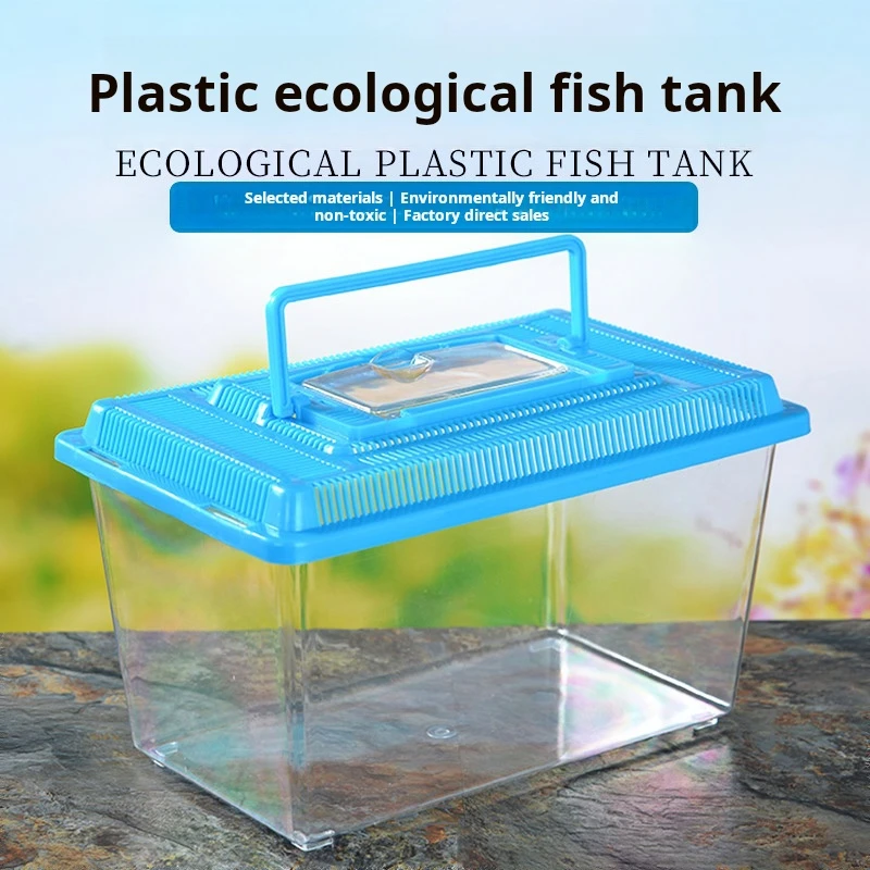 Wholesale Transparent Plastic Small Fish Tank For Goldfish And Pet Turtle Square Aquarium 2l