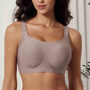 Large Cup Soutien Gorge Grande Taille Comfortable Seamless Jelly Glue Wireless Plus Size Bralette for Women Padded Push up Bra