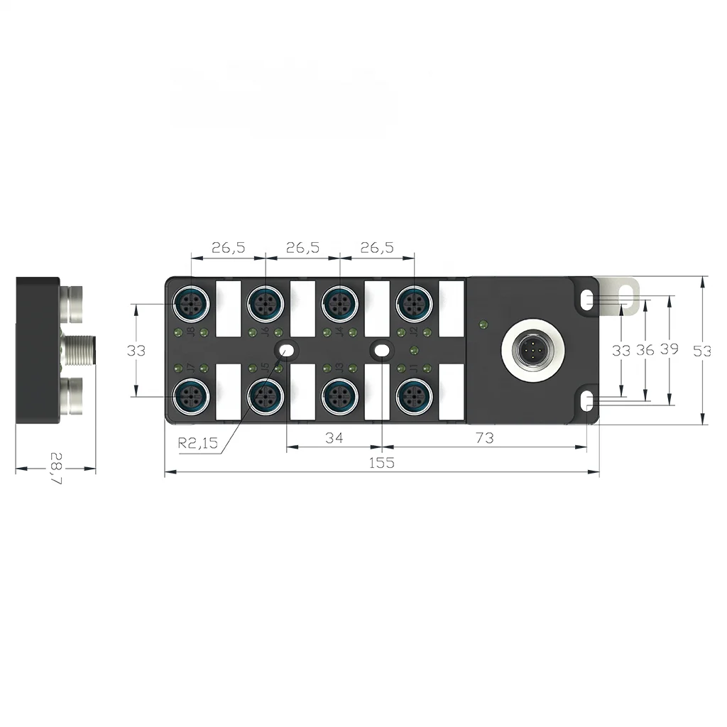 Marvtech PLC Analog Input Relay Module with Ethernet IP67 Digital Output Interface Support Modbus Ethercat Profibus DP Networks