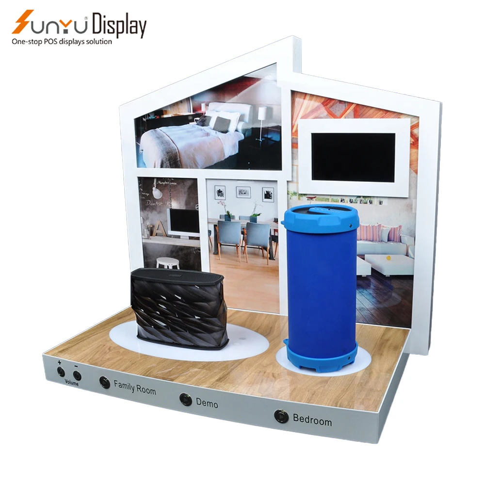 Factory Price Custom Speaker Display Sstand Acrylic Bluetooth Speaker Counter Top Display Stand