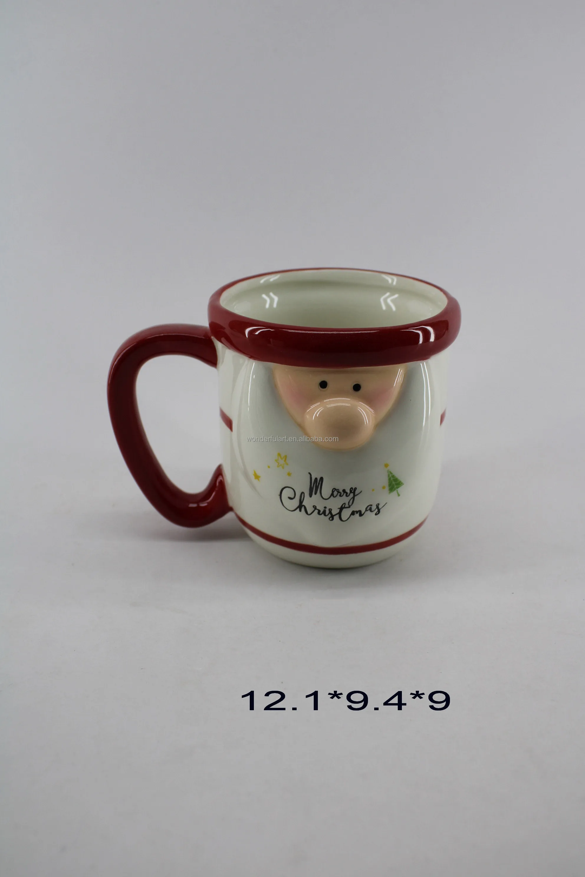 3D Santa Claus Christmas Mugs Coffee Mugs Milk Mug Ceramic Cup Kitchen Tableware Festival Gift for Break Time