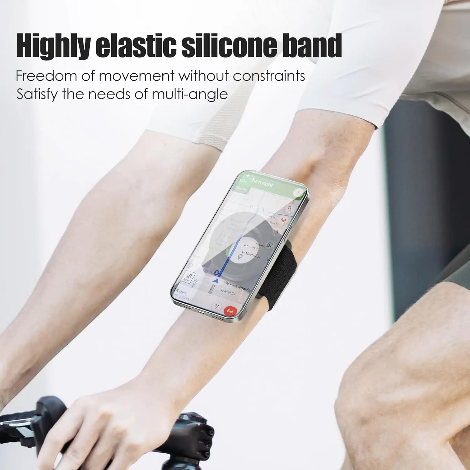 Flexible 360 Rotatable Strong Magnet Strap Durable Wristband Phone Holder for Sports & Indoor Activities Mobile Use