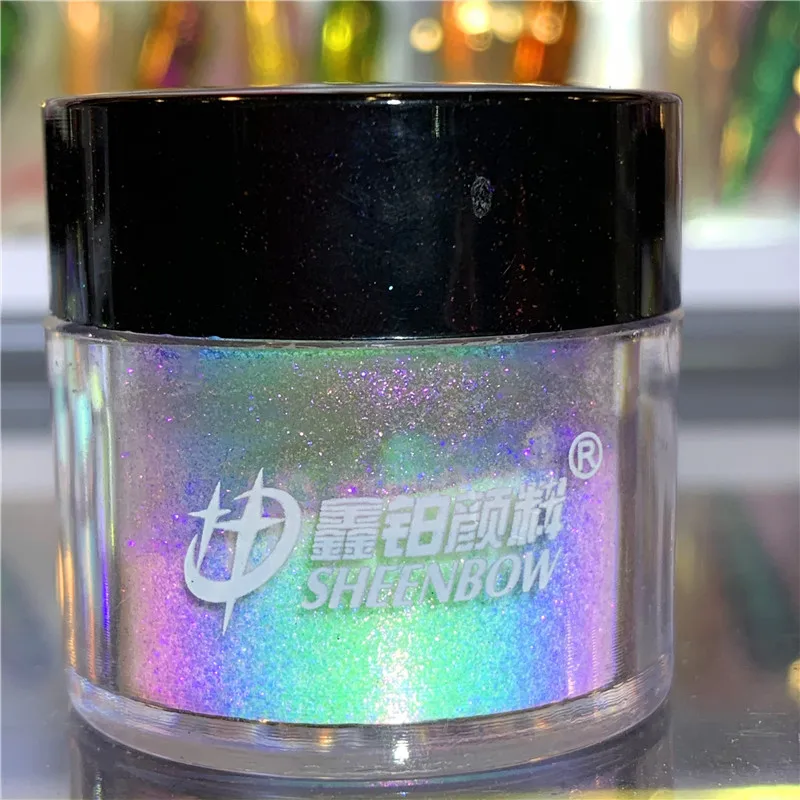 Shenbow Glitter Iridescent Chameleon Color Changing Luminous Fantasy Dream Makeup High Pigment Duo Multi Chrome  Eyeshadow