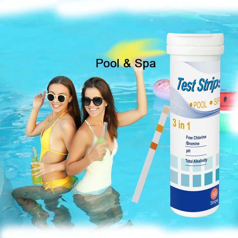 50 полосок комплект для тестирования качества воды с 3 параметрами высококачественные тест-полоски