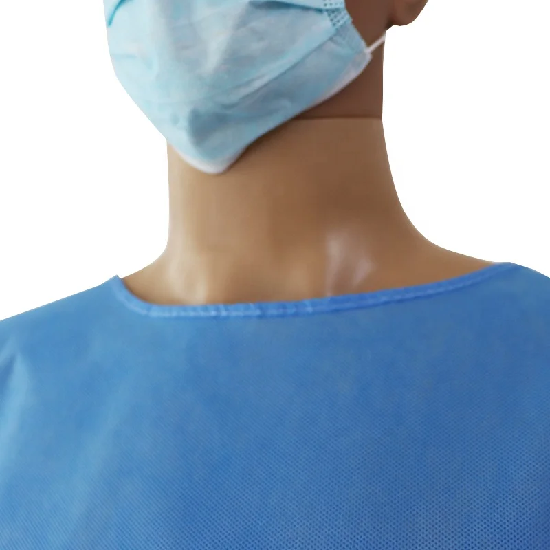 Breathable Soft SMS Disposable Cheap Short Sleeve Patient Gowns Dental Gowns for X Ray Checking Dentists