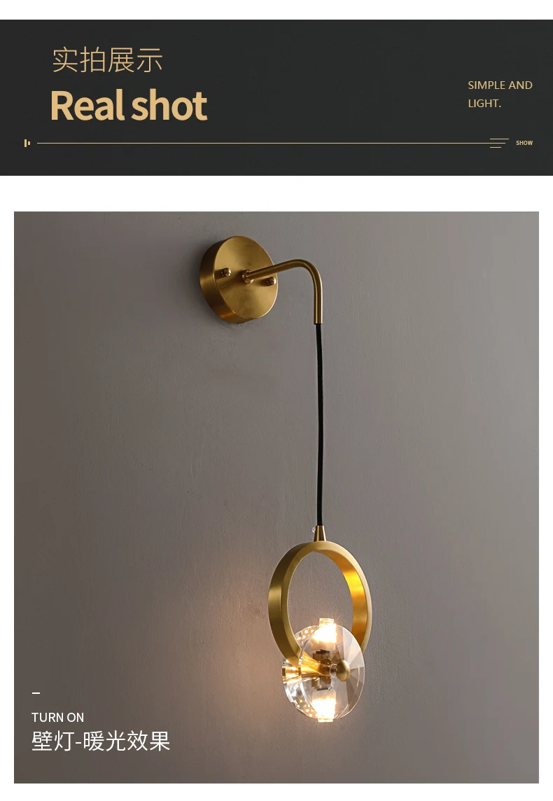 MEEROSEE Modern Sconces Wall Light Bedroom Light Reading Wall Lamp MD87131