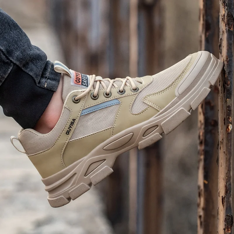GUYISA-zapatos de seguridad para mujer, calzado con punta de acero para  construcción industrial