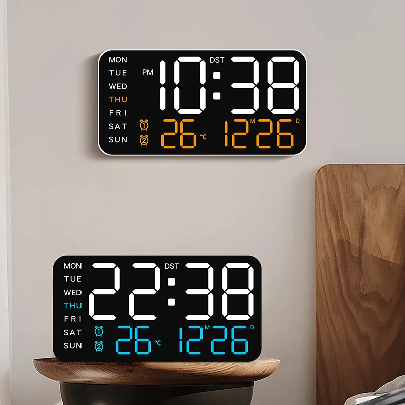 Multifunction LED Digital Desk Clock Display Temperature Week Calendar Digital Table Alarm Clock Reloj De Pared Wall Clock