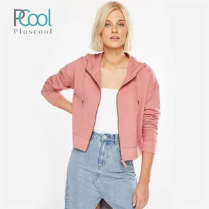 Custom Blank Workout Full Front Zip up Hoodie Sweatshirts Wholesale Jacket