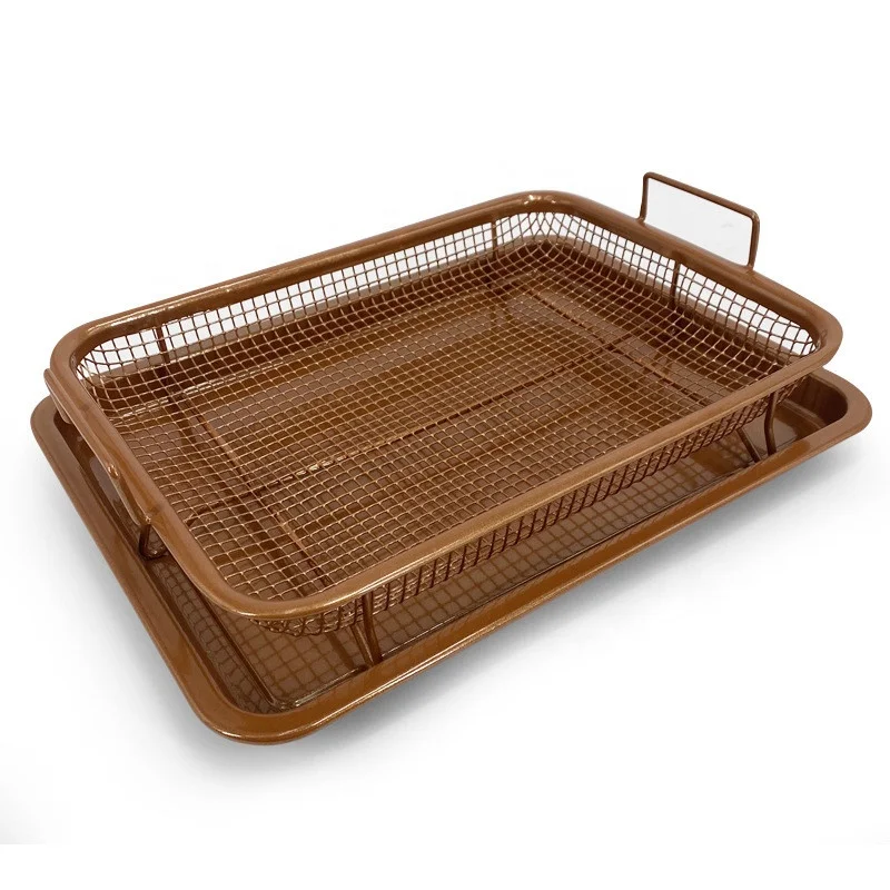 Non-Stick Oven Baking Tray with Elevated Mesh Air Fryer Basket for Oven  Piece Set air Fryer Basket Tray for Oven