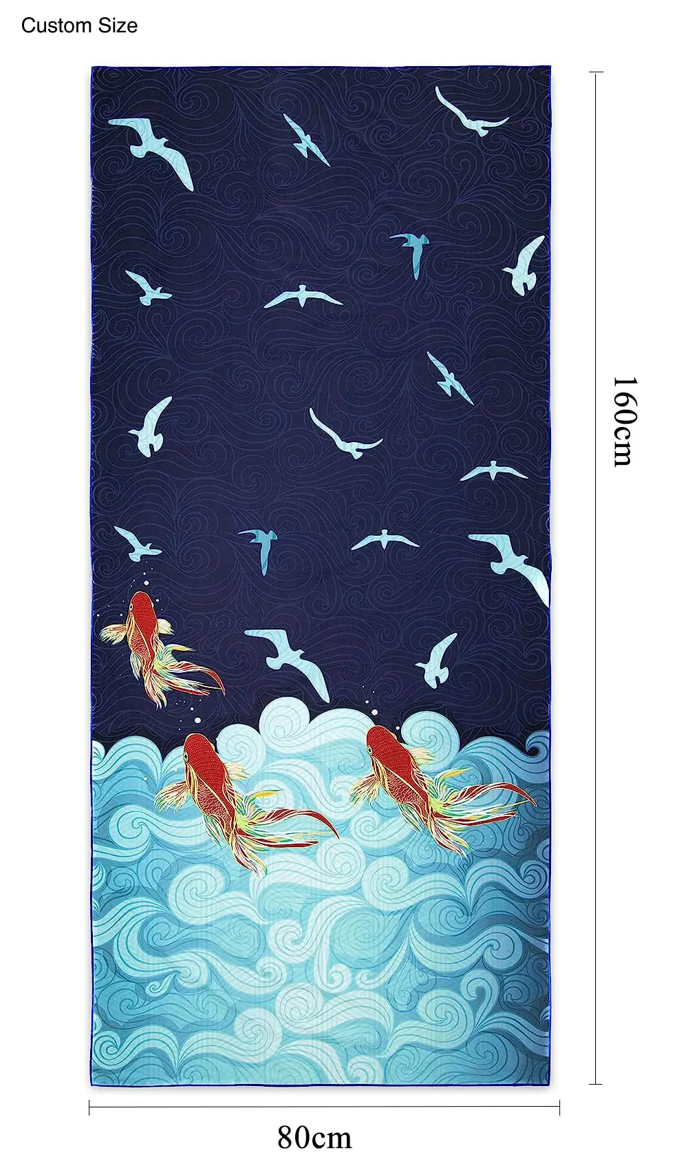 Custom Microfiber Travel Beach Towel Sports Fitness Outdoor Lightweight Portable Printed Beach Towel