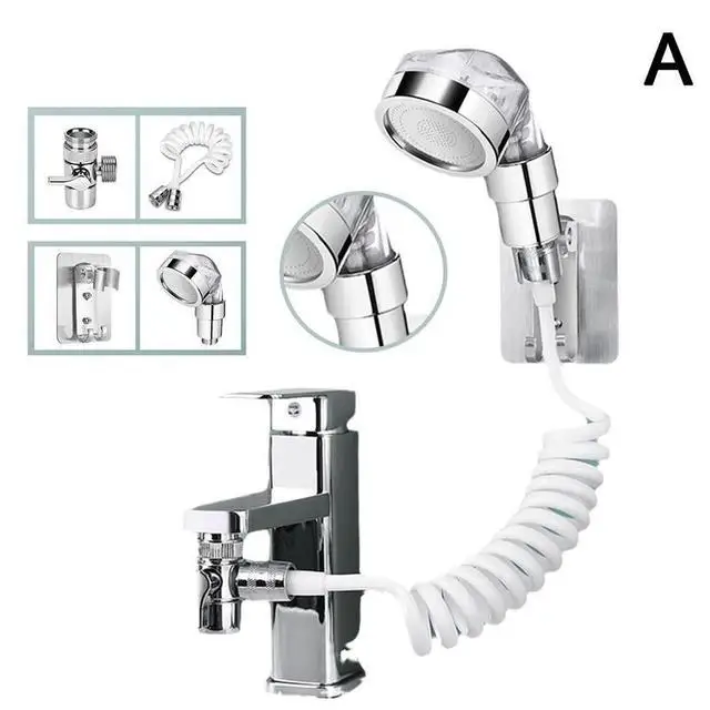 3 Modes Adjustable Wash Face Basin Faucet External Shower Handheld