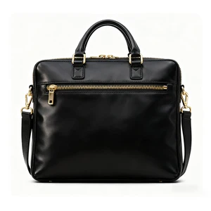 Custom OEM&ODM Brand Waterproof Black PU Leather Shoulder Crossbody Laptop Bag Messenger for Work School Travel