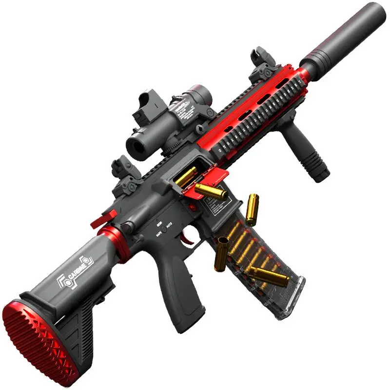 Free Sample M416 Single Shot Continuous Eva Gun Eating Chicken with Outdoor Fighting Boy Soft Bullet Gun