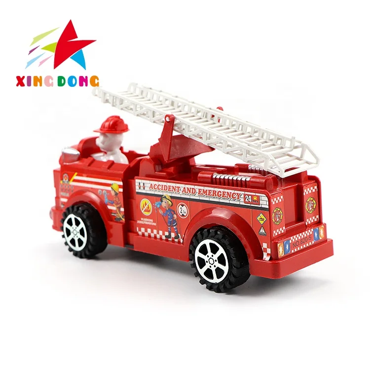 small size inetia car truck fire series  accident and emergency vehicle toys with crane