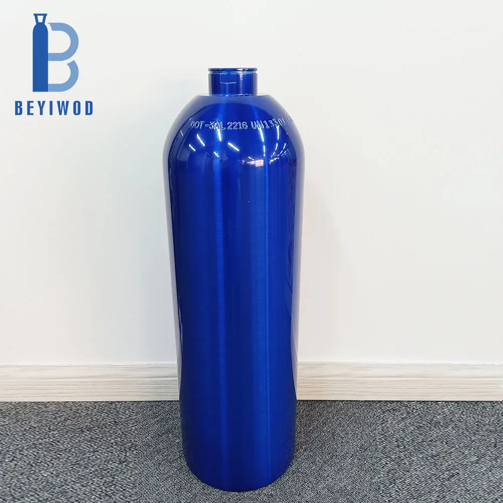 Hiburan Balap Biru Berkecepatan Tinggi Silinder Botol Gas Aluminium 10LB 15LB 20LB