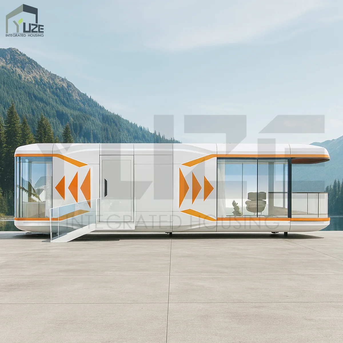 Futuristic Sleek Exterior Design Steel Space Capsule Hotel for Sale