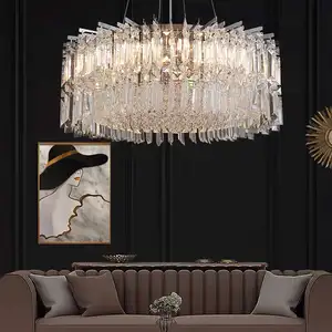 Luxury Crystal Chandeliers Modern Glass Hanging Lamps Living Room Hotel Decorative Ceiling Lighting Pendant Chandelier Lights