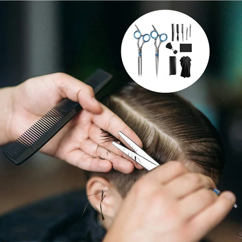 Профессиональные ножницы для стрижки волос с логотипом на заказ 8 шт. набор ножниц