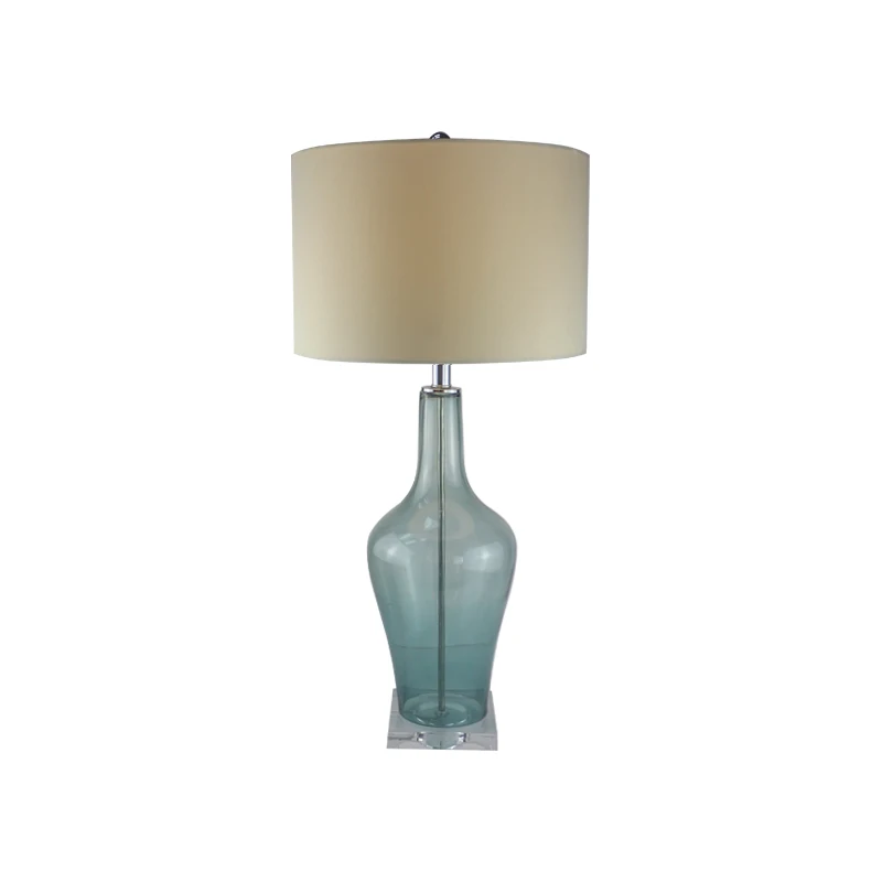 Competitive Price Simple Design Color Glass Table Lamp For Bed Side