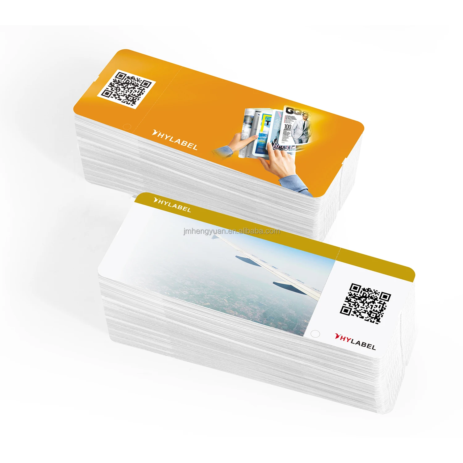 Цветная печать на заказ картонный билет рейс с тепловым покрытием самолет посадочный талон бумажные билеты