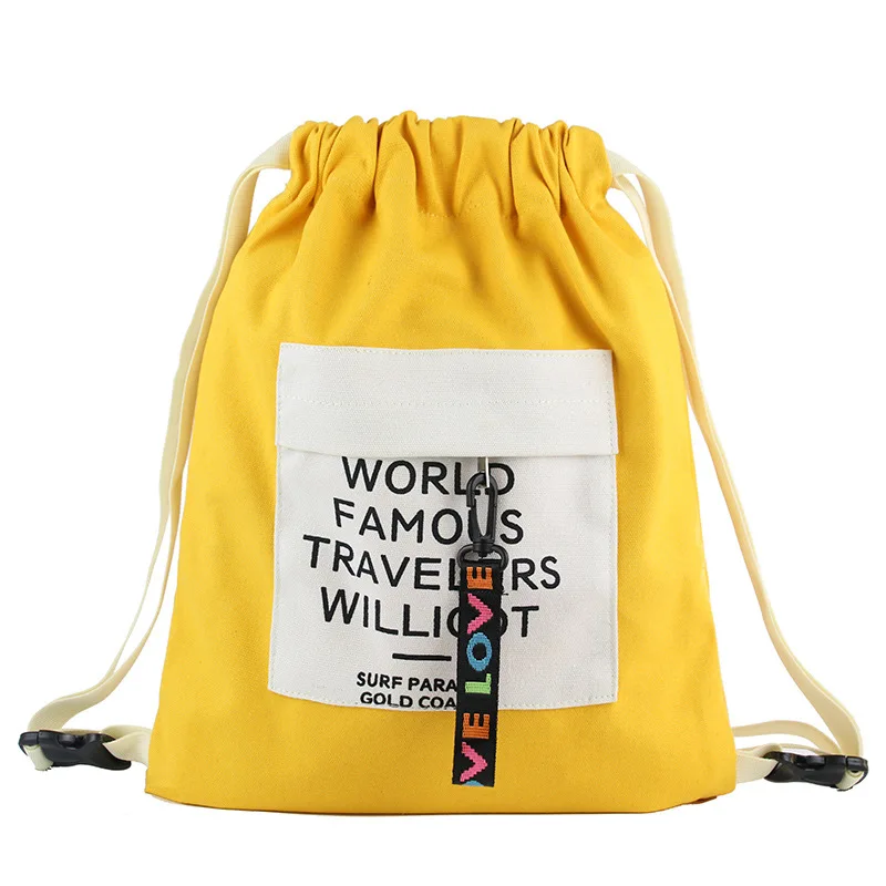 mini canvas drawstring bags