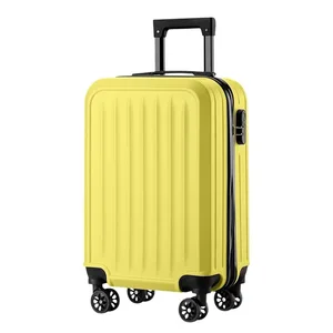 Unisex Expandable ABS & Aluminum Carry-On Luggage Sets Durable Double Wheels with Spinner Lock for Business Travel