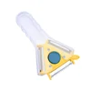 Bouton jaune + bleu