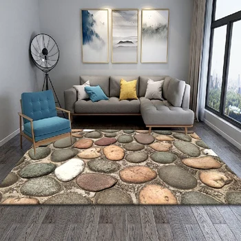 Custom Made 120X180CM Large Modern Geometric Polyester Area Rugs Simple Home Accessories for Bedroom Kitchen Machine Made Set