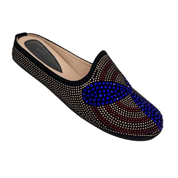 Women Wholesale Cozy Low Heel Diamond Crystal Slippers Sandals
