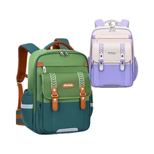 custom logo Wholesale New Fashion Waterproof School Backpack for Boys Girls Zipper Closure Polyester for Teenagers Stationery Supplies